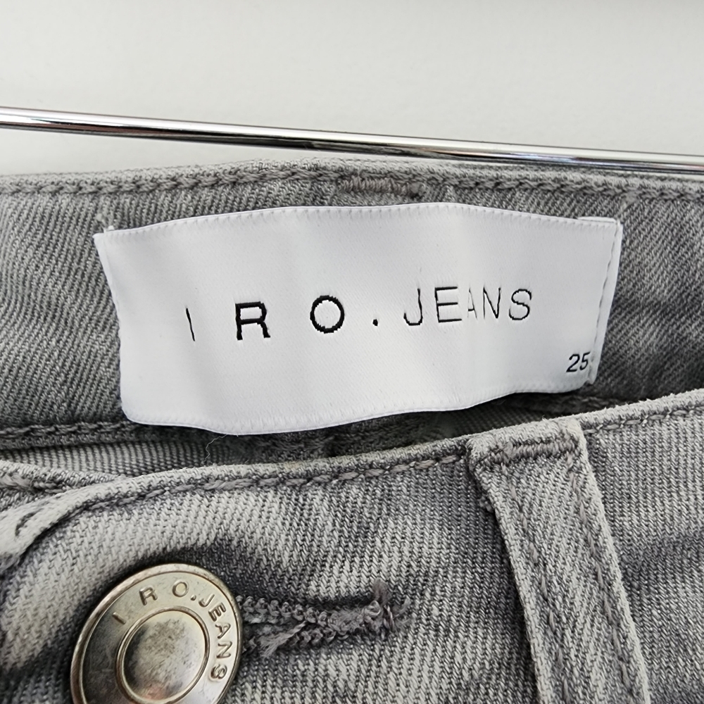 IRO Jeans Rebecca Cropped Mid Rise Skinny Jeans in Grey 25 - Picture 5 of 7